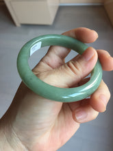 Load image into Gallery viewer, 卖了 55mm Certified Type A 100% Natural Oily Dark Green Gray Black(油青) Jadeite Jade Bangle PH258-7155
