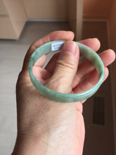 Load image into Gallery viewer, 54mm certified Type A 100% Natural light green thin style Jadeite jade bangle PJ128-0201
