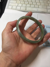 Load image into Gallery viewer, 70mm certified Type A 100% Natural dark green brown white plus size Jadeite Jade bangle BH231-0510

