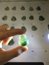 Load image into Gallery viewer, 100% Natural type A icy watery oily dark green(油青) happy Buddha jadeite pendant BS126
