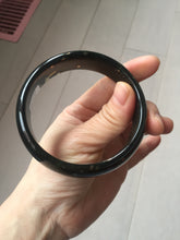 Load image into Gallery viewer, 61.2mm 100% Natural dark green/black meteorite Stellar Night sky nephrite bangle HN91-1026

