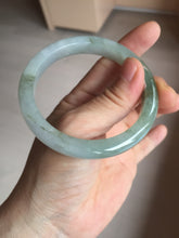 Load image into Gallery viewer, 56.8mm Certified 100% natural Type A icy watery oily dark green/gray(淡油青) jadeite jade bangle PB174-0353
