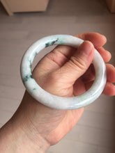 Load image into Gallery viewer, 57.5mm certified type A 100% Natural sunny green/purple round cut Jadeite jade bangle PH186-1264
