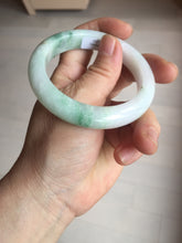 Load image into Gallery viewer, 54mm Certified type A 100% Natural green purple white Jadeite bangle BP175-1053
