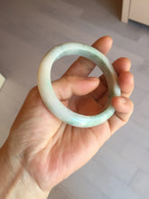 Load image into Gallery viewer, 54.5mm Certified 100% natural Type A sunny green/white jadeite jade bangle BM31-0361
