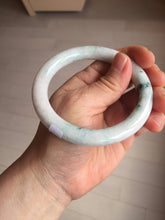 Load image into Gallery viewer, 57.5mm certified type A 100% Natural sunny green/purple round cut Jadeite jade bangle PH186-1264
