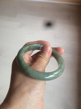 Load image into Gallery viewer, 54.6mm Certified 100% natural Type A green/gray jadeite jade bangle AE66-2866

