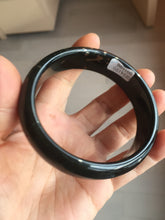 Load image into Gallery viewer, 61.2mm 100% Natural dark green/black meteorite Stellar Night sky nephrite bangle HN91-1026
