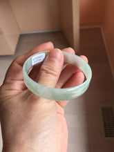 Load image into Gallery viewer, 51mm certified Type A 100% Natural light green thin style Jadeite jade bangle PJ129-0199
