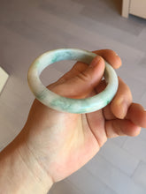 Load image into Gallery viewer, 54.5mm Certified 100% natural Type A sunny green/white jadeite jade bangle BM31-0361
