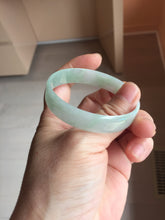 Load image into Gallery viewer, 51mm certified Type A 100% Natural light green thin style Jadeite jade bangle PJ129-0199
