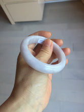 Load image into Gallery viewer, 54.5mm certified 100% Natural type A light purple white Jadeite Jade bangle PC250-0353
