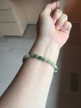 Load image into Gallery viewer, 100% natural type A dark green brown green white olive(Lulutong) jadeite jade beads bracelet group PB225
