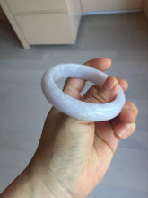 Load image into Gallery viewer, 54.5mm certified 100% Natural type A light purple white Jadeite Jade bangle PC250-0353

