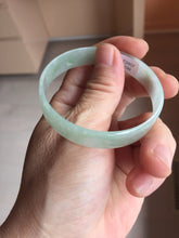 Load image into Gallery viewer, 51mm certified Type A 100% Natural light green thin style Jadeite jade bangle PJ129-0199
