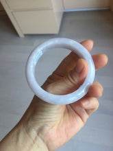 Load image into Gallery viewer, 54.5mm certified 100% Natural type A light purple white Jadeite Jade bangle PC250-0353
