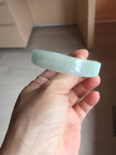 Load image into Gallery viewer, 51mm certified Type A 100% Natural light green thin style Jadeite jade bangle PJ129-0199
