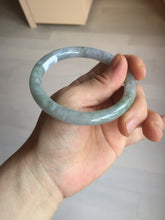 Load image into Gallery viewer, 57.4mm Certified Type A 100% Natural light green purple gray round cut Jadeite Jade bangle BQ60-6887
