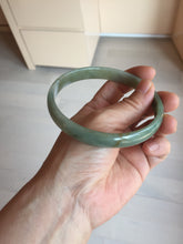 Load image into Gallery viewer, 70mm certified Type A 100% Natural dark green brown white plus size Jadeite Jade bangle BH231-0510
