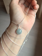 Load image into Gallery viewer, 100% natural Type A green blue Jadeite Bead &amp; Cross Layered pendant Necklace PD166
