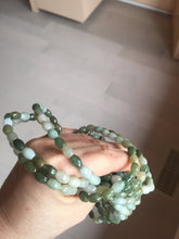 Load image into Gallery viewer, 100% natural type A dark green brown green white olive(Lulutong) jadeite jade beads bracelet group PB225
