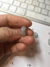 Load image into Gallery viewer, 13.4-16.6mm Type A 100% Natural icy watery light green white gray Jadeite Safety Guardian Button donuts pendant PF21 Add on item
