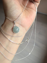 Load image into Gallery viewer, 100% natural Type A green blue Jadeite Bead &amp; Cross Layered pendant Necklace PD166
