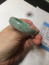 Load image into Gallery viewer, 51.7mm certified 100% natural Type A sunny green/gray jadeite jade bangle BK6-3358
