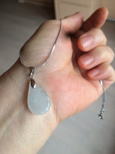 Load image into Gallery viewer, 100% natural icy watery green purple white type A jadeite jade water drop pendant necklace group BF18
