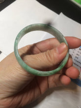 Load image into Gallery viewer, 51.7mm certified 100% natural Type A sunny green/gray jadeite jade bangle BK6-3358
