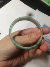 Load image into Gallery viewer, 51.7mm certified 100% natural Type A sunny green/gray jadeite jade bangle BK6-3358
