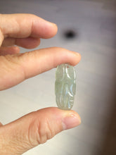 Load image into Gallery viewer, 100% natural type A icy watery light green/dark green jadeite jade leaf pendant group AZ100
