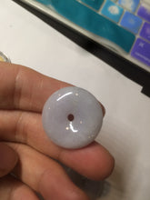 Load image into Gallery viewer, 100% Natural green/white/purple jadeite Jade Safety Guardian Button(donut) Pendant/worry stone AX29
