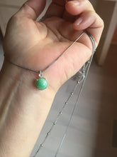 Load image into Gallery viewer, 100% natural Type A sunny green Jadeite Bead pendant Sunflower Wheel Feather Charm Triple-Layer Harmony pendant Necklace PD164
