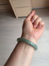 Load image into Gallery viewer, 51.1mm certified 100% natural Type A dark green yellow gray round cut jadeite jade bangle H163-6011
