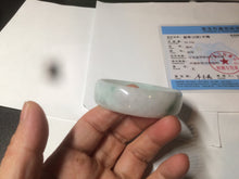 Load image into Gallery viewer, 52.2mm certified 100% natural Type A sunny green/white/purple jadeite jade bangle BK7-2419
