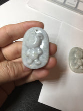 Load image into Gallery viewer, 100% Natural light green Jadeite Jade little doggy pendant A64
