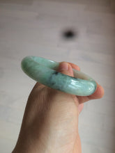 Load image into Gallery viewer, 55.7mm Certified type A 100% Natural icy watery sunny green Jadeite bangle AY25-1702
