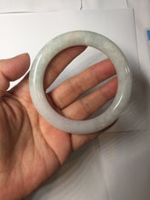 Load image into Gallery viewer, 57.8mm Certified Type A 100% Natural light green purple chubby round cut Jadeite bangle BS127-4027
