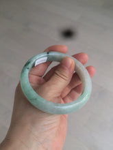 Load image into Gallery viewer, 55.7mm Certified type A 100% Natural icy watery sunny green Jadeite bangle AY25-1702
