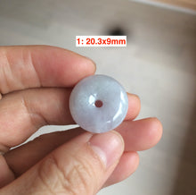 Load image into Gallery viewer, 100% Natural green/white/purple jadeite Jade Safety Guardian Button(donut) Pendant/worry stone AX29
