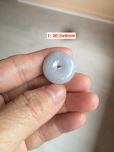 Load image into Gallery viewer, 100% Natural green/white/purple jadeite Jade Safety Guardian Button(donut) Pendant/worry stone AX29
