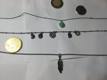 Load image into Gallery viewer, 100% natural Type A sunny green Jadeite Bead pendant Sunflower Wheel Feather Charm Triple-Layer Harmony pendant Necklace PD164
