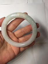Load image into Gallery viewer, 57.8mm Certified Type A 100% Natural light green purple chubby round cut Jadeite bangle BS127-4027
