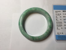 Load image into Gallery viewer, 57.5mm Certified Type A 100% Natural sunny green yellow white Jadeite bangle PC163-8119
