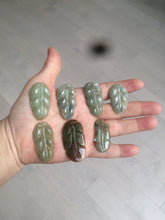 Load image into Gallery viewer, 100% natural type A yellow/purple jadeite jade leaf pendant necklace group AZ99
