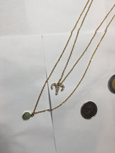 Load image into Gallery viewer, 100% natural Type A sunny green Jadeite Bead Aries Sparkle Charm Two-Layer pendant Necklace PD165
