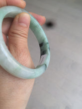 Load image into Gallery viewer, 55.7mm Certified type A 100% Natural icy watery sunny green Jadeite bangle AY25-1702
