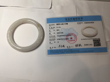 Load image into Gallery viewer, 56mm Certified Type A 100% Natural light purple white round cut Jadeite bangle BS128-4024
