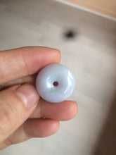 Load image into Gallery viewer, 100% Natural green/white/purple jadeite Jade Safety Guardian Button(donut) Pendant/worry stone AX29
